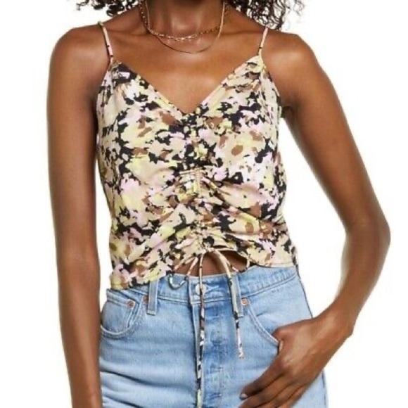 NWT Vero Moda Chaddie Camisole crop blouse top Sz M - Picture 1 of 12